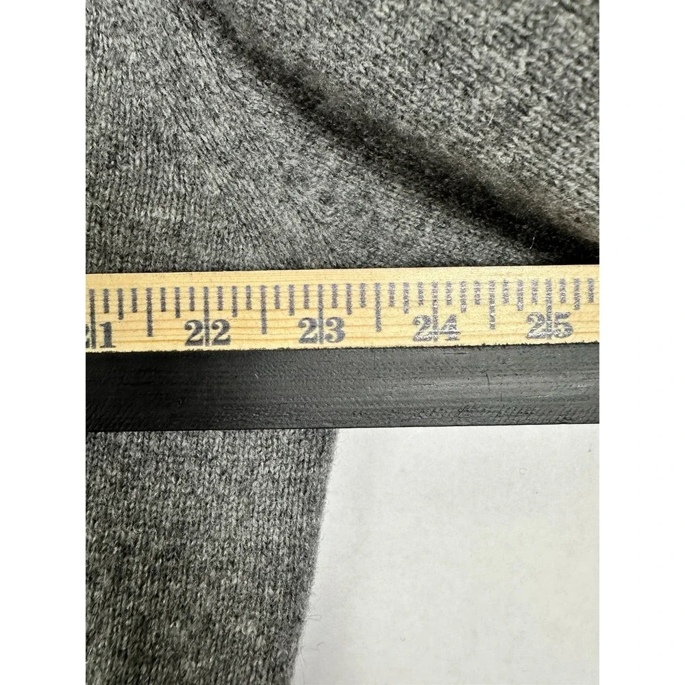 97 RUE DES‎ MIMOSAS KAMA V-Neck PULLOVER SWEATER ITALY 100% Cashmere Gray